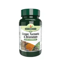 Natures Aid Zázvor, kurkuma a bromelain 60 tablet