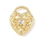 Brass Micro Pave Clear Cubic Zirconia Pendants
