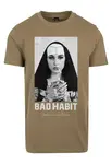 Mister Tee Tričko 'Bad Habit Tee'  olivová / zmiešané farby