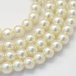 Baking Painted Glass Pearl Bead Strands