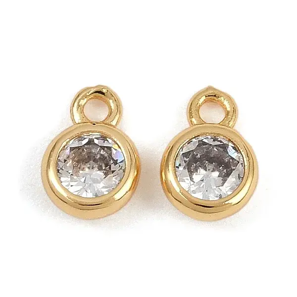 Brass Pave Cubic Zirconia Pendants