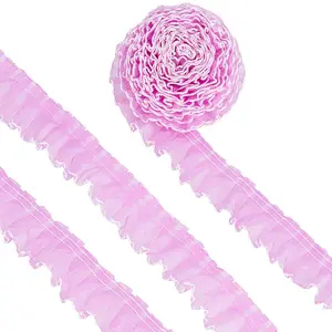 8 Yard Polyester Pleated Lace Ribbon