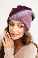 Kesi Dámská čepice z modalu a viskózy s ozdobným knoflíkem ecru