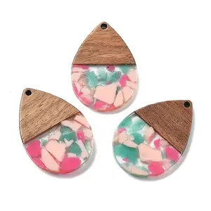 Resin and Walnut Pendants