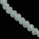 Opaque Solid Color Crystal Glass Rondelle Beads Strands