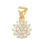 Brass Micro Pave Cubic Zirconia Pendants