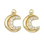 Brass Micro Pave Clear Cubic Zirconia Pendants