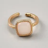Alloy & Resin Adjustable Cuff Rings for Women