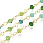 Handmade Brass Round Glass Beaded Chains