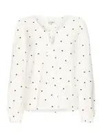 ICHI Blúzka 'IHELVA'  čierna / šedobiela