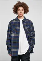 Checkered mountain shirt navy blue/bottle green