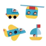 Geometrické tvary - skladačka - dopravné prostriedky