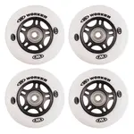 In-line kolečka WORKER 84mm a ložiska ABEC-9 chrome - Set 4 ks