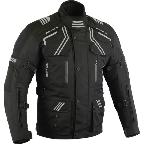 Pánská touringová moto bunda BOS Temper černá 3XL