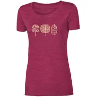 PROGRESS VINKA TREES Dámske merino tričko, vínová, veľkosť