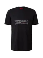 HUGO Tričko 'Deyss'  červená / čierna / biela