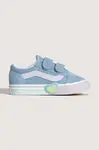 Dětské tenisky Vans Old Skool V Heart modrá barva, VN000D4SCFL1