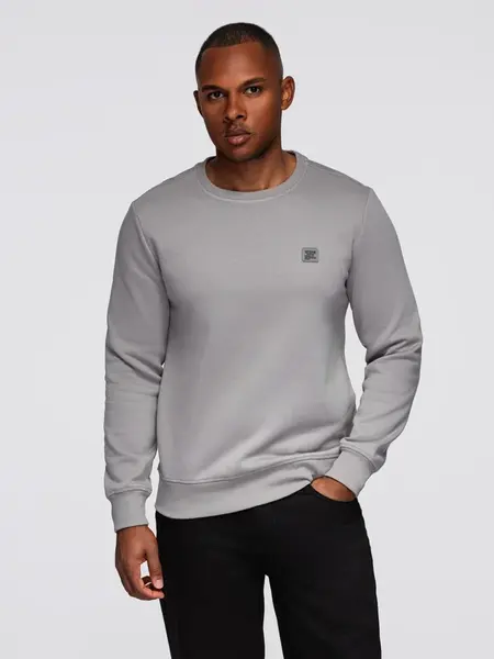 Ombre Men's classic round neck sweatshirt - grey