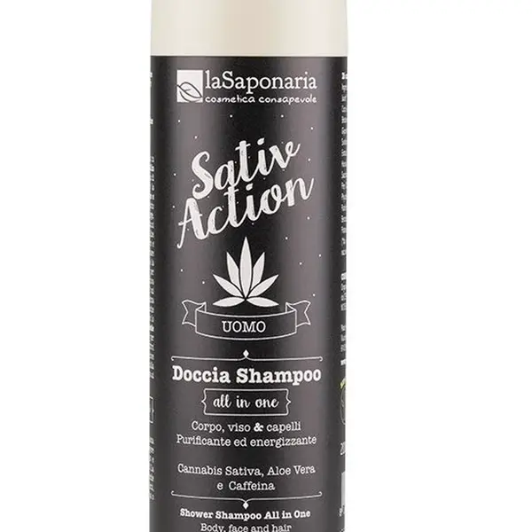 laSaponaria Pánský sprchový gel a šampon s konopím 2v1 BIO 200 ml