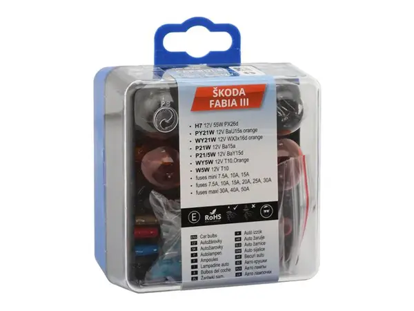 Sada autožárovek H7 ŠKODA FABIA III COMPASS - rozbaleno - poškozený obal