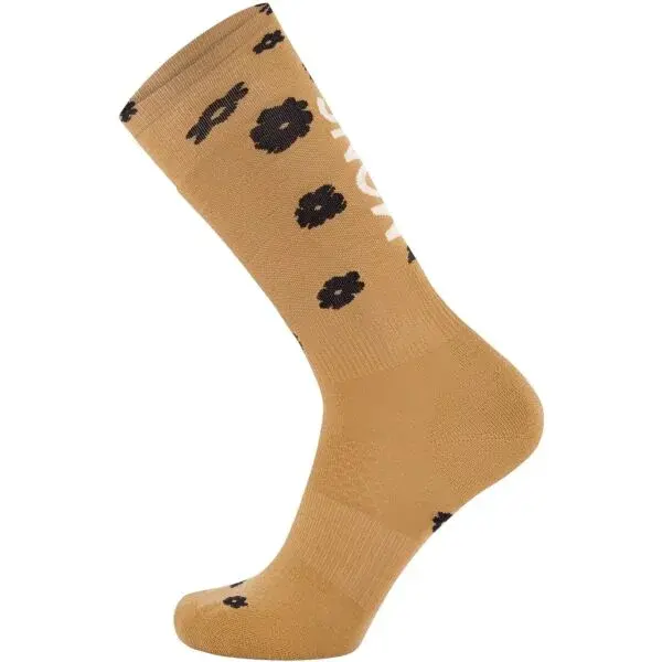 MONS ROYALE ATLAS Dámské lyžařské ponožky, hnědá, velikost