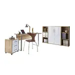 MID.YOU KANCELÁŘ, Sonoma dub, vysoce lesklá bílá