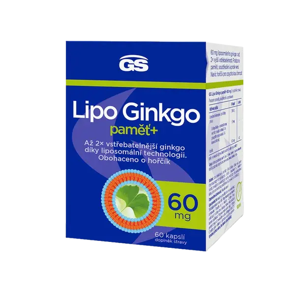 GS Lipo Ginkgo paměť+ 60 mg 60 tablet