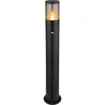 GLOBO Záhradná lampa XELOO čierna/dymová E27 60 W pr. 140 x 800 mm detektor poh.