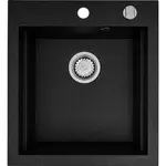 Pyramis Granitový drez Siros 1B, carbon, 47 x 51,5 cm