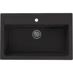 Alveus Granitový drez Atrox 40, čierna, 79 x 50 cm