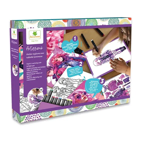 Sycomore Artissimo - XXL návrhářská dílna s LED světelnou podložkou - trendy outfity