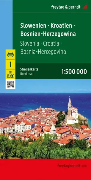 Automapa Slovinsko, Chorvatsko, Bosna a Hercegovina