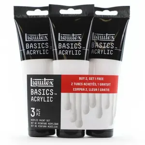 Akrylová barva Liquitex Basics 3x118ml Titanium white AKCE