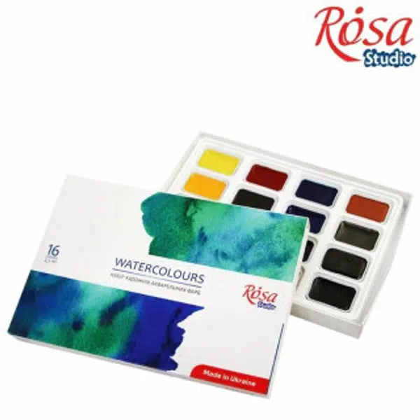 Sada studentských akvarelových barev Rosa 16ks