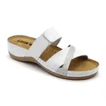 Leon 909 Dámska zdravotná celokožená obuv s prackou 38 - 24cm, biela, 4,5 cm