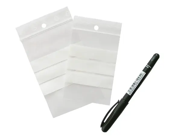 100 ks - Sáček rychlouzavírací PE 100x150/0,05 s bílými pruhy