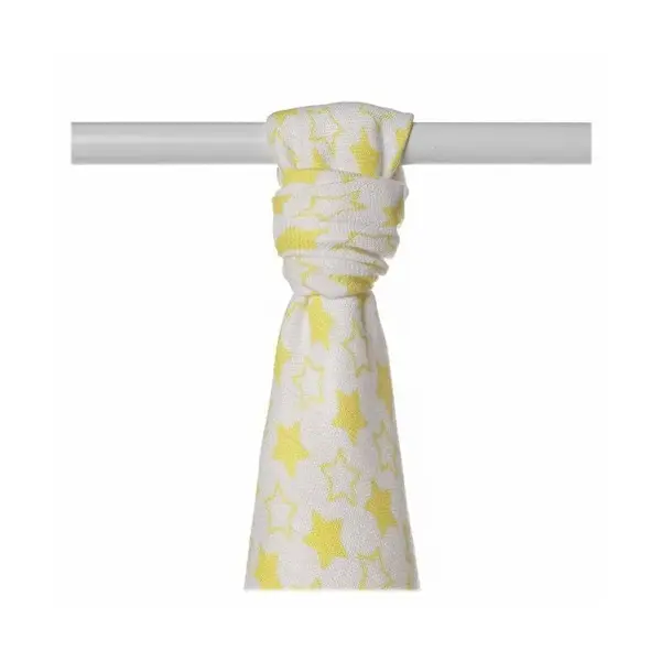 XKKO BMB Bambusová osuška Little Stars Lemon, 90x100, 1ks