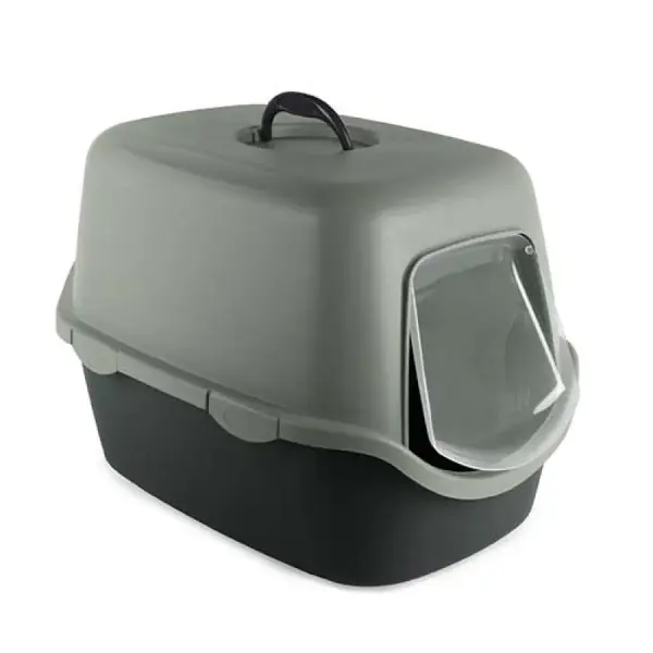 STEFANPLAST GREEN LINE CATHY sivá/sivozelená 56x40x40cm toaleta s krytom 50% z recyklovaného plastu