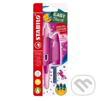 Ergonomické plnicí pero pro leváky s hrotem A - STABILO EASYbirdy 3D DreamWorld, růžová, blistr