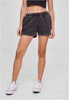 Women's Stone Washed Shorts - Black