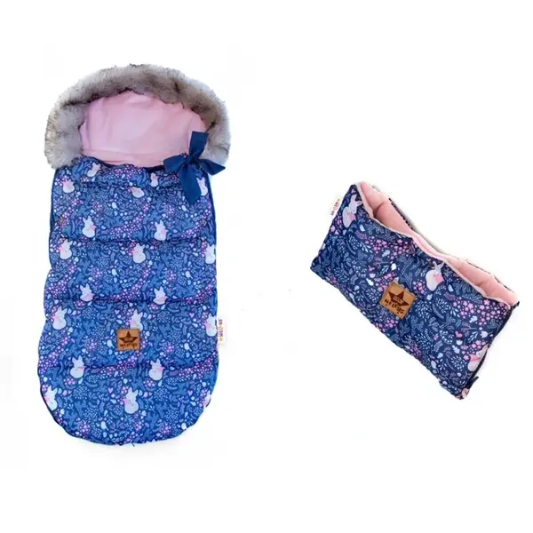 Detský fusak maxi PREMIUM Líška Baby Nellys, granátový, 110x50cm + rukávník zadarmo