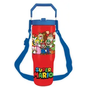 Supermario cestovní hrnek s popruhem