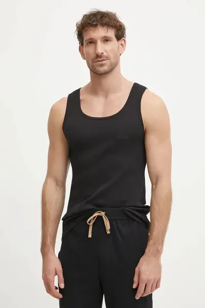 BOSS top pánsky bavlnený TankTop3P RibClassic 3-pack