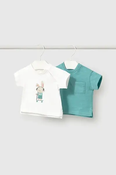 Mayoral Newborn  Dětské bavlněné tričko  2-pack