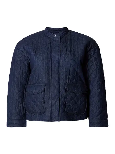 ONLY Carmakoma Prechodná bunda 'CARHALLIE'  modrá denim
