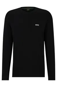 BOSS Tričko  čierna / biela