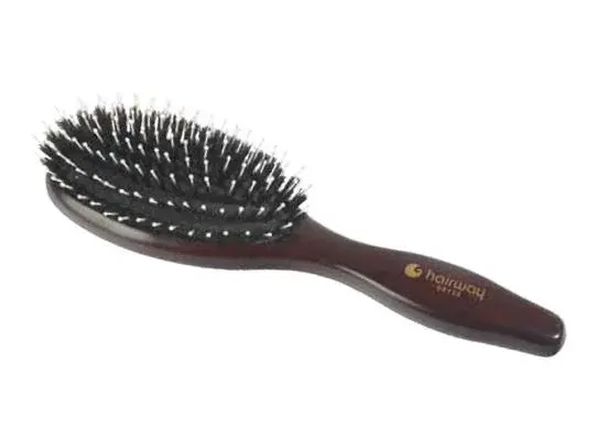 Kartáč s přírodními  a polyamidovými štětinami Hairway Lady - oválný (08132) + dárek zdarma