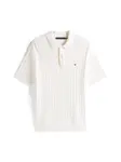 TOMMY HILFIGER Tričko 'Cable Short Sleeve'  biela