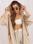 Béžová oversize mikina so zipsom