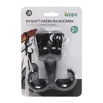 Zopa Dvojitý háček na kočárek 2 ks, Black
